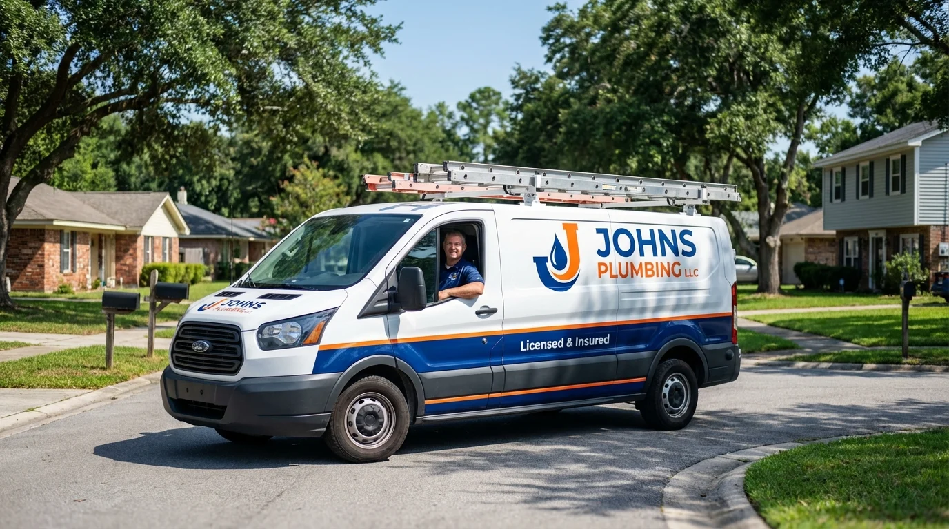 Johns Plumbing LLC service van in Wise, VA