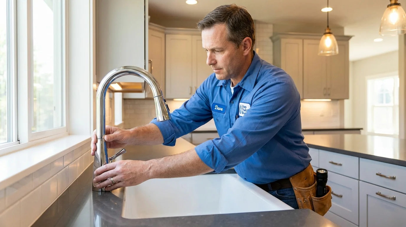 Kitchen faucet installation by Johns Plumbing LLC in Wise